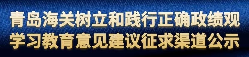 青岛海关树立和践行正确政绩观学习教育意见建议征求渠道公示